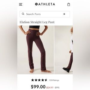 Athleta Elation Straight Leg Pant